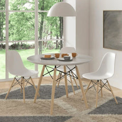 Modern Acrylic Dining Set 4 Pieces 3 Chairs + Table