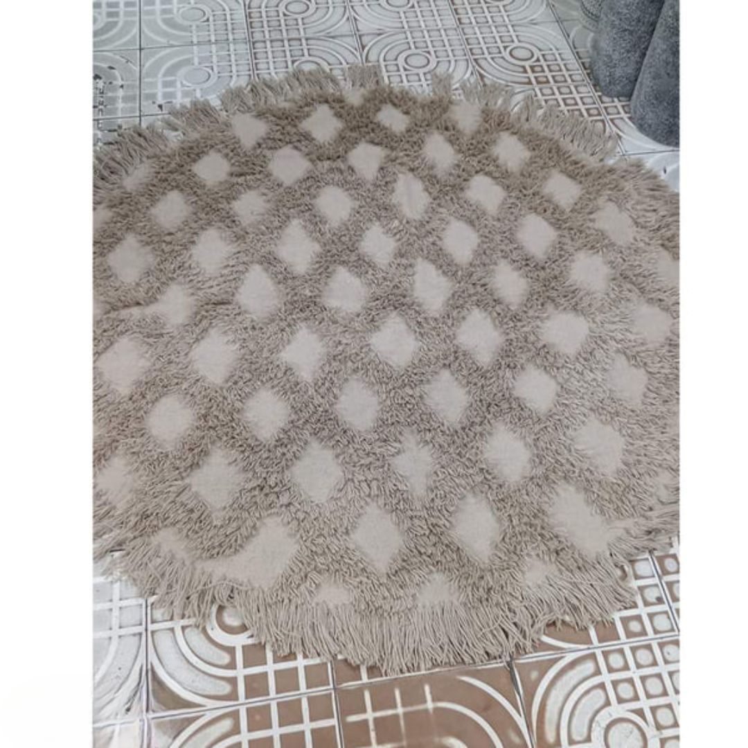Handmade pure wool rug - 150x150cm - LUS-310