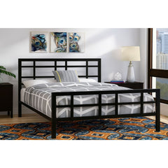 Metal bed with wooden surface – luxurious modern design
