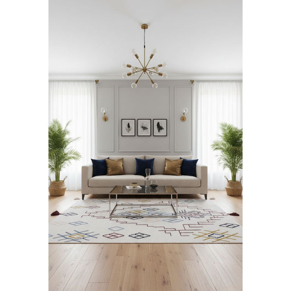 سجادة صوف طبيعي صناعة يدوية متعددة الألوان – موديل ROF-004