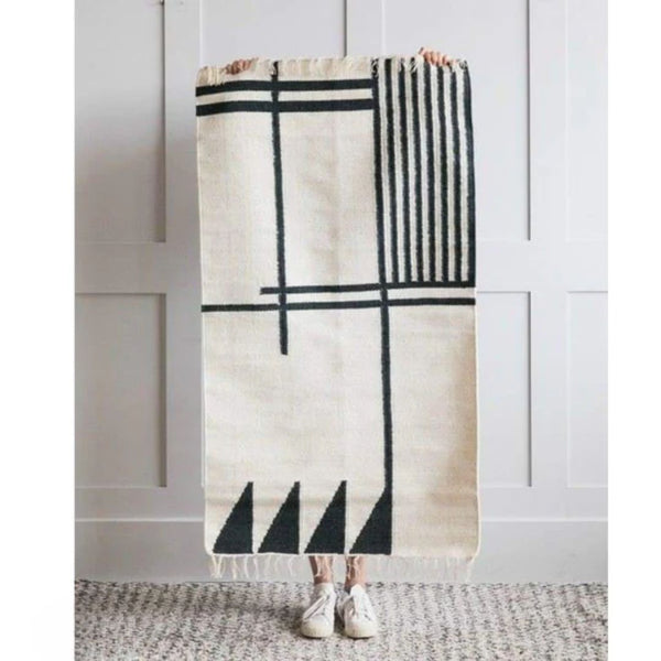 سجادة هاند ميد من الصوف الخالص - 80x150cm - LUS-227