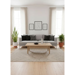 Natural Wool Handmade Rug – Gray Color – Model ROF-053