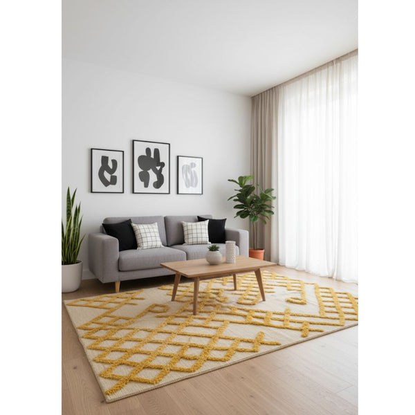 سجادة صوف طبيعي صناعة يدوية متعددة الألوان – موديل ROF-041