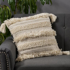 Natural Wool Cushion Fully Handmade – Cotton and Fiber Filling – Size 50×50 cm – Model ROF-085