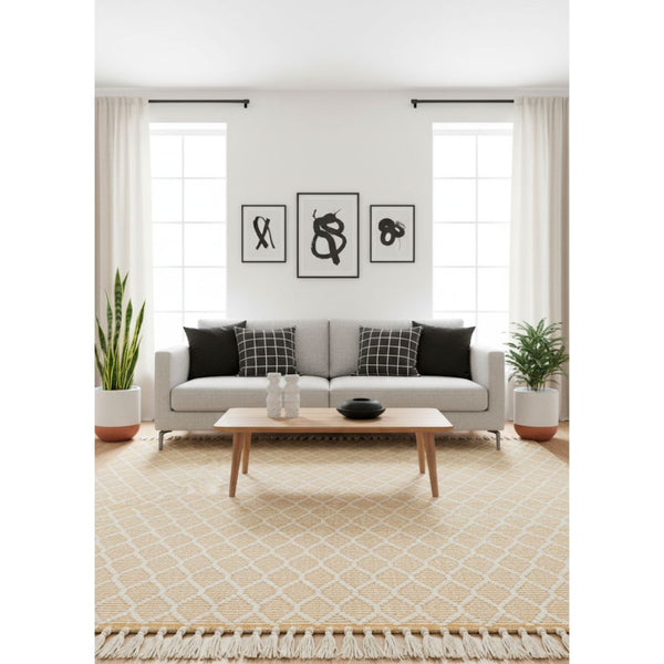 سجادة صوف طبيعي صناعة يدوية متعددة الألوان – موديل ROF-052