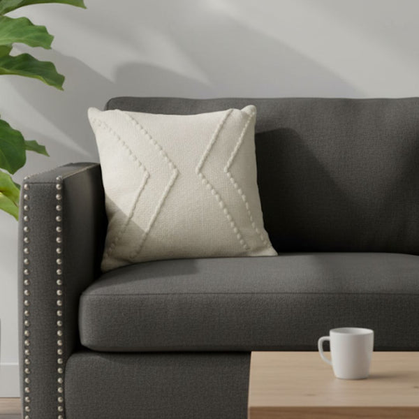 Natural Wool Cushion Fully Handmade – Cotton and Fiber Filling – Size 50×50 cm – Model ROF-089