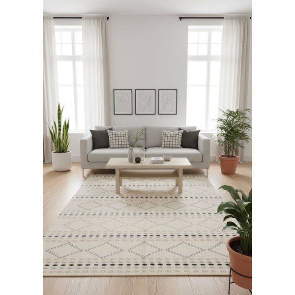 سجادة صوف طبيعي صناعة يدوية متعددة الألوان – موديل ROF-047