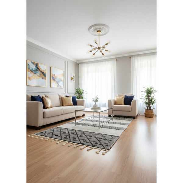 سجادة صوف طبيعي صناعة يدوية متعددة الألوان – موديل ROF-025