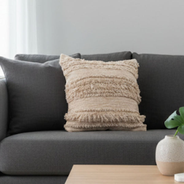 Natural Wool Cushion Fully Handmade – Cotton and Fiber Filling – Size 45×45cm – Model ROF-094