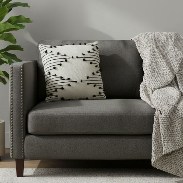Natural Wool Cushion Fully Handmade – Cotton and Fiber Filling – Size 45×45 cm – Model ROF-081