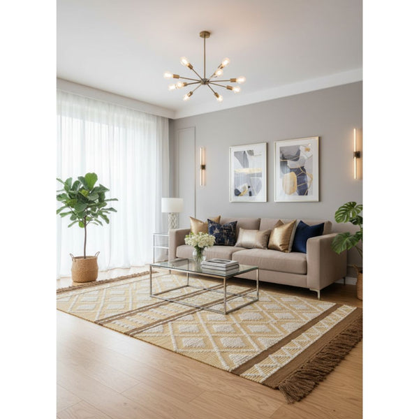 سجادة صوف طبيعي صناعة يدوية متعددة الألوان – موديل ROF-019