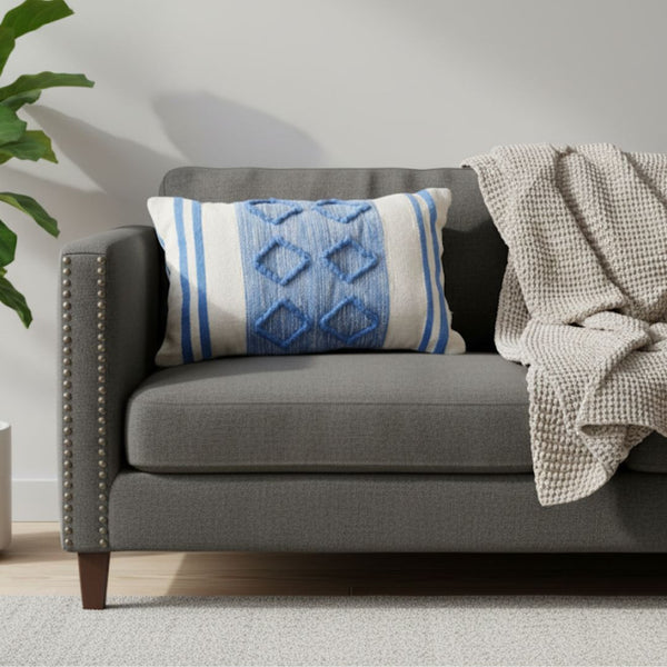 Natural Wool Cushion Fully Handmade – Cotton and Fiber Filling – Size 40×60 cm – Model ROF-079