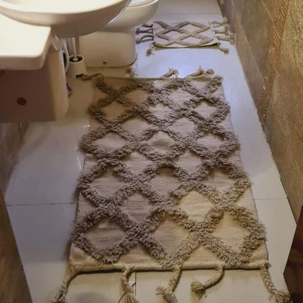 سجادة هاند ميد من الصوف الخالص - 80x150cm - LUS-320