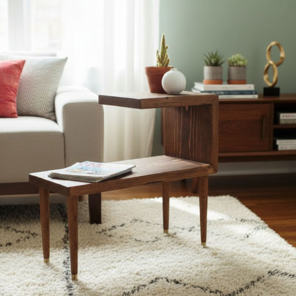 تربيزة جانبية خشب موسكي بدهان أوستر – موديل CHW-074