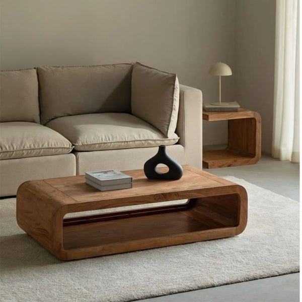 تربيزة جانبية خشب كونتر بقشرة طبيعية بدهان أوستر – موديل CHW-069