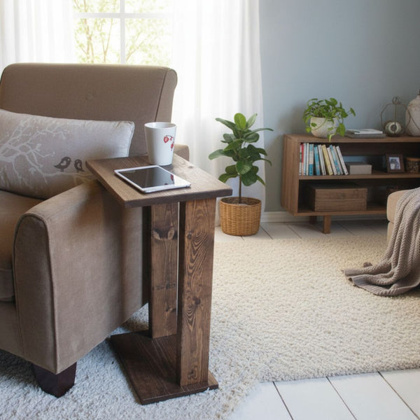 تربيزة جانبية خشب موسكي بدهان أوستر – موديل CHW-063