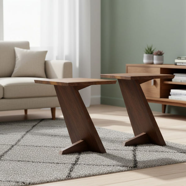 ترابيزة جانبية خشب موسكي بدهان أوستر – موديل CHW-090 من أوسكار فرنتشر