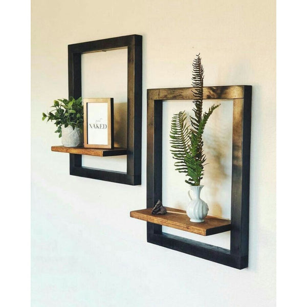 Natural Pine Wood Wall Shelf – Model CHW-114 from Oscar Furniture