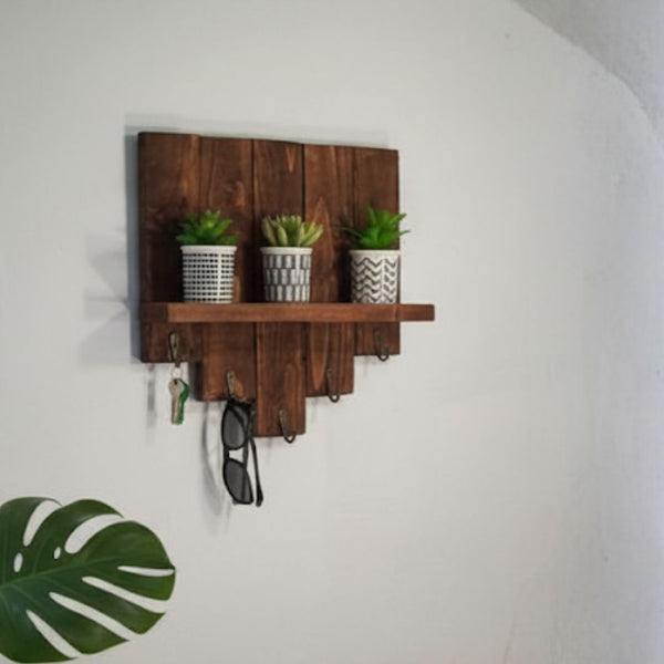 Natural Pine Wood Wall Shelf – Model CHW-140 from Oscar Furniture
