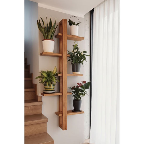 Natural Pine Wood Wall Shelf – Model CHW-138 from Oscar Furniture