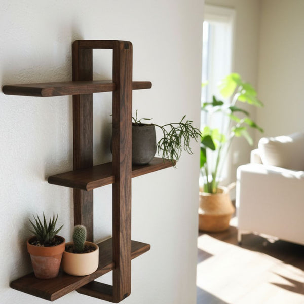 Natural Pine Wood Wall Shelf – Model CHW-123 from Oscar Furniture