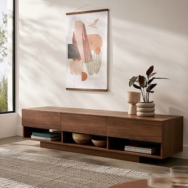TV unit counter wood with natural Aru veneer – model CHW-145 from Oscar Furniture