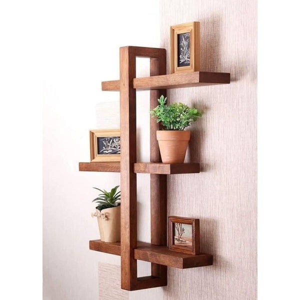 Natural Pine Wood Wall Shelf – Model CHW-118 from Oscar Furniture