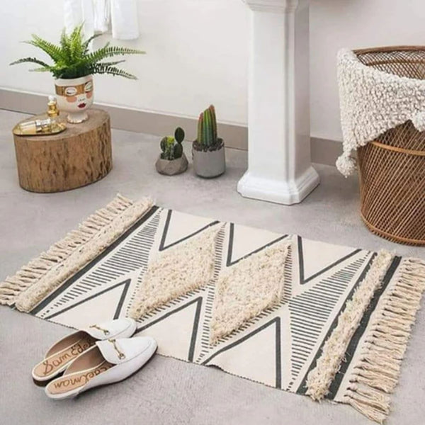 سجادة هاند ميد من الصوف الخالص - 70x100cm - LUS-202