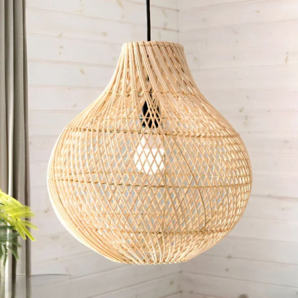 نجفة خشب بامبو - HOB-011- 55cmx45cm
