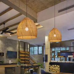 Natural Bamboo Chandelier 30x30cm - HOB-030