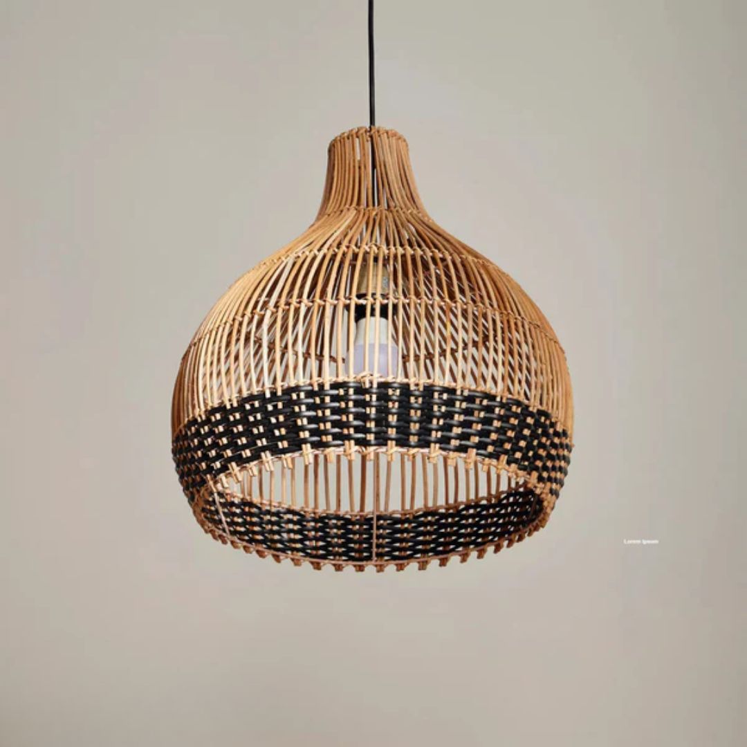 Natural Bamboo Wall Lamp 40x40cm - HOB-029