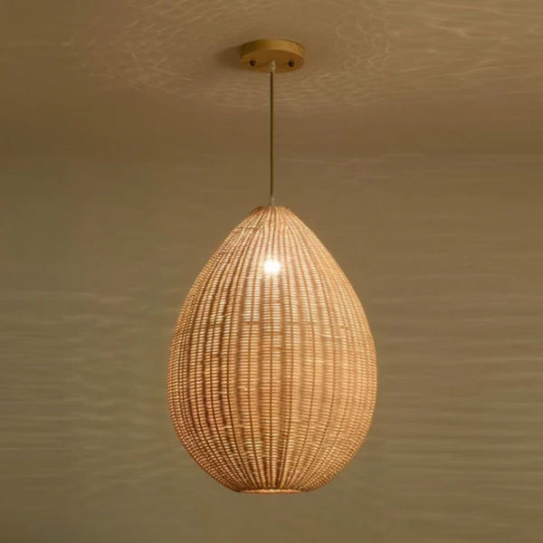 نجفة خشب بامبو - HOB-004 - 40cmx30cm