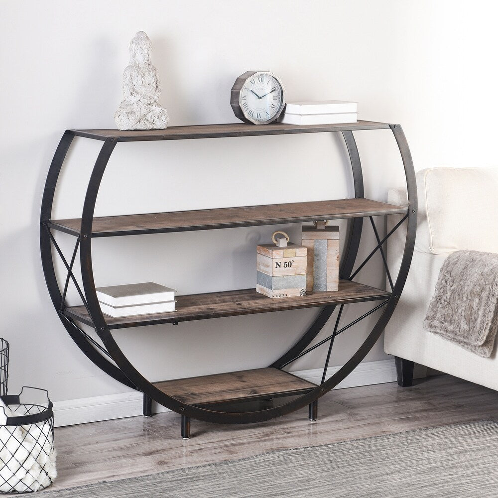 Metal console with wooden top – luxurious modern design