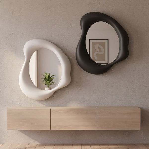 مرايا فايبر جلاس عالية الجودة – عرض 50 سم × ارتفاع 40 سم – تصميم عصري أنيق – موديل FIG-010