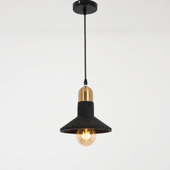 Concrete Ceiling Pendant Black Color – Modern Industrial Design – Model WDD-035