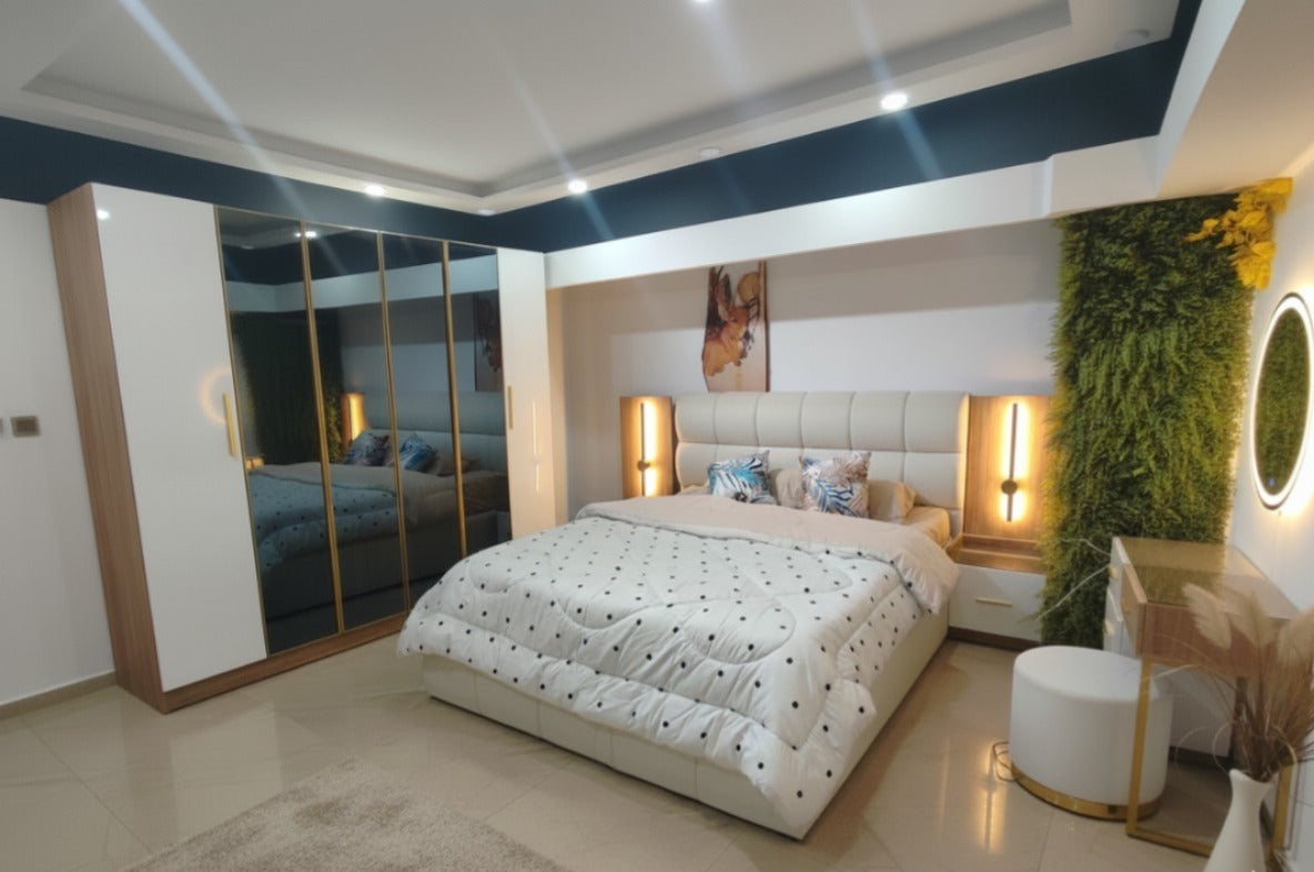 Complete modern luxury bedroom with practical design and elegant finishing - OSM-607