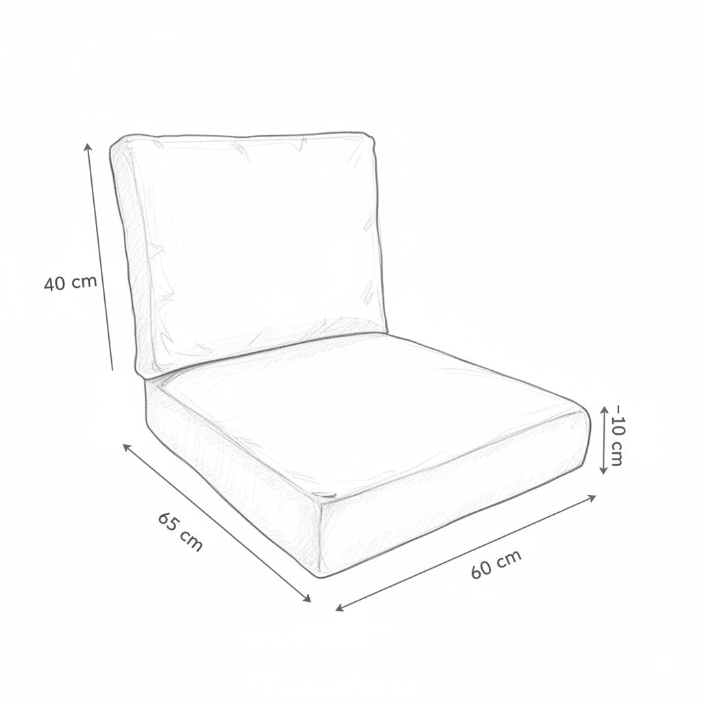 Comfortable seat and back cushion with deck or corduroy fabric Prof-OS-Cu-003