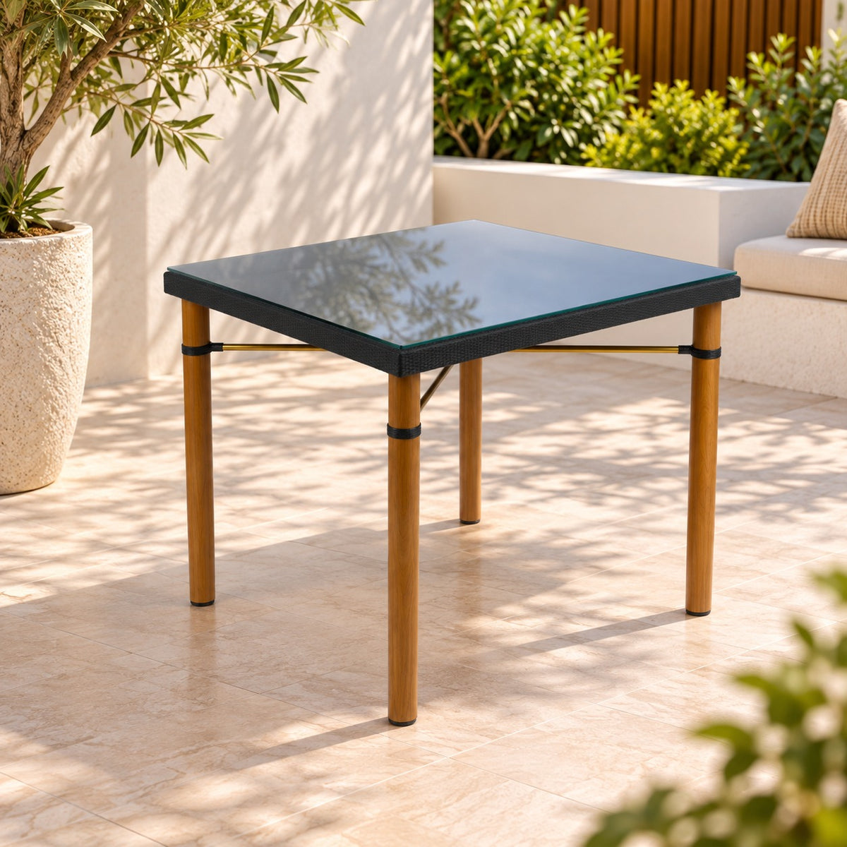 L-shaped aluminum corner and table - OS-332