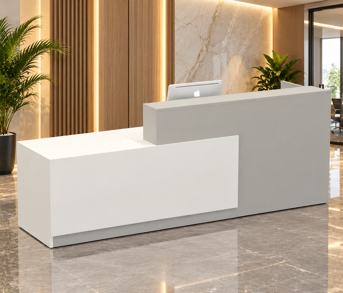 Meeting table - 240x120 - Spanish MDF wood with metal chassis - CEM-063