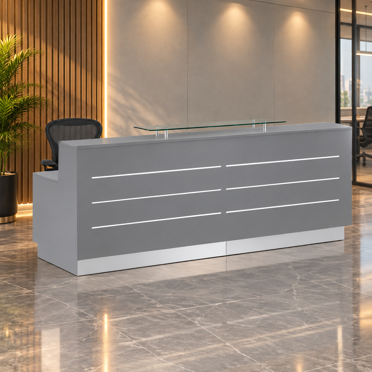 مكتب استقبال - Reception Counter - خشب MDF اسباني - CEM-108
