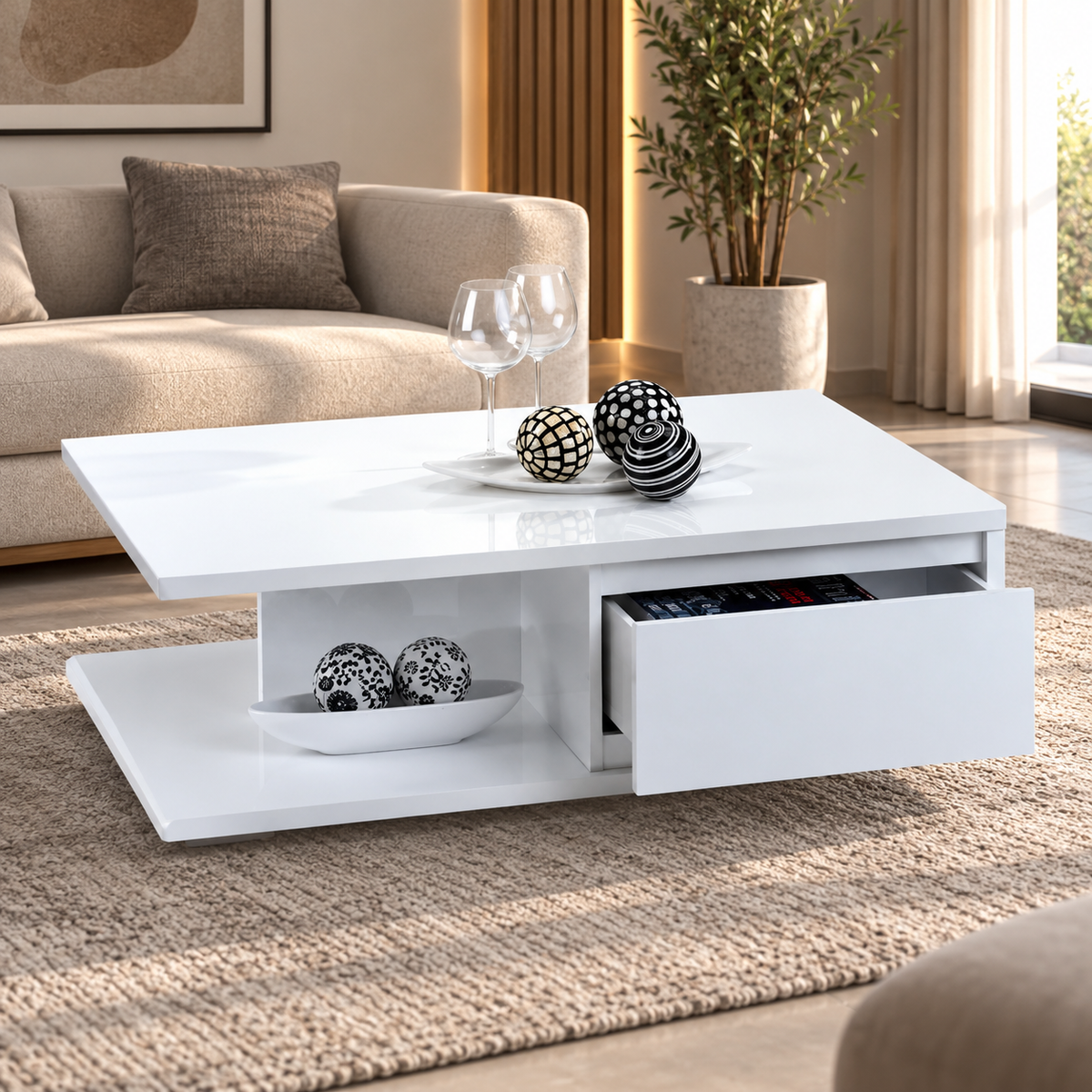 Paramus MDF Wood Coffee Table