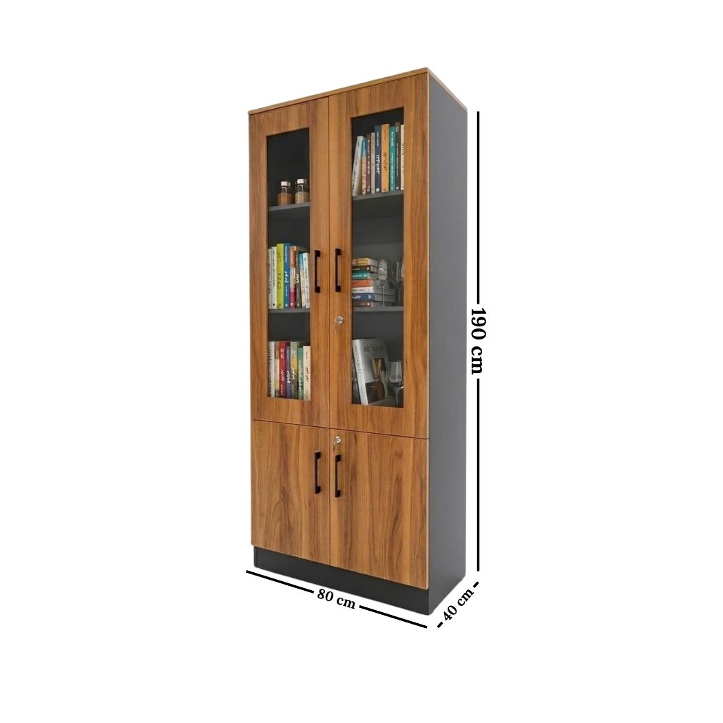 مكتبة مودرن من خشب MDF والزجاج من أوسكار فرنتشر - OFF-MD-002
