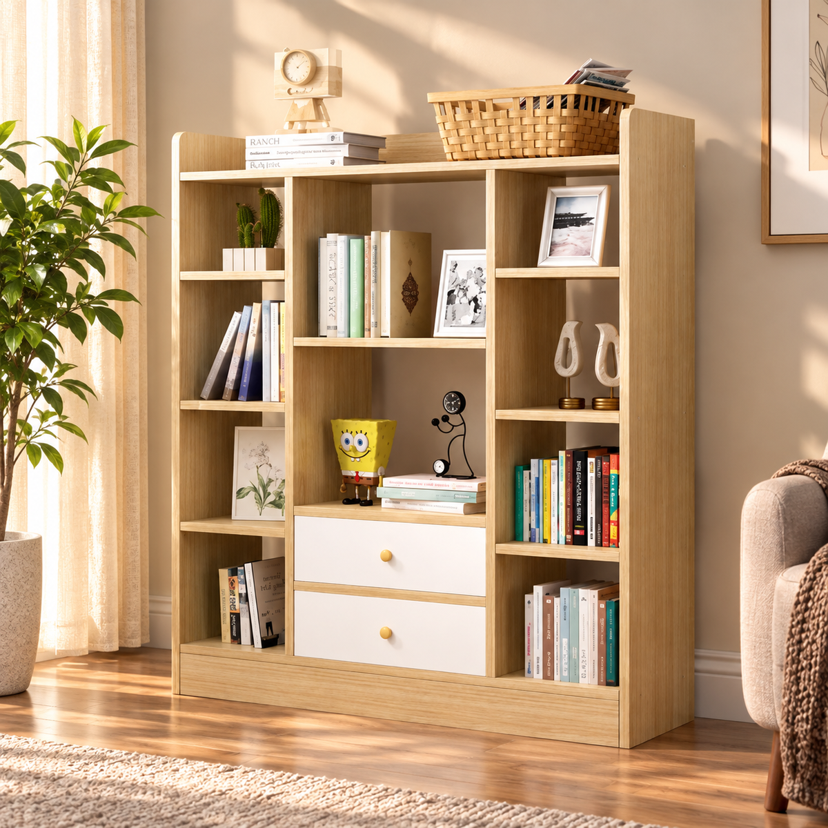High quality MDF wood bookcase - OSM-441