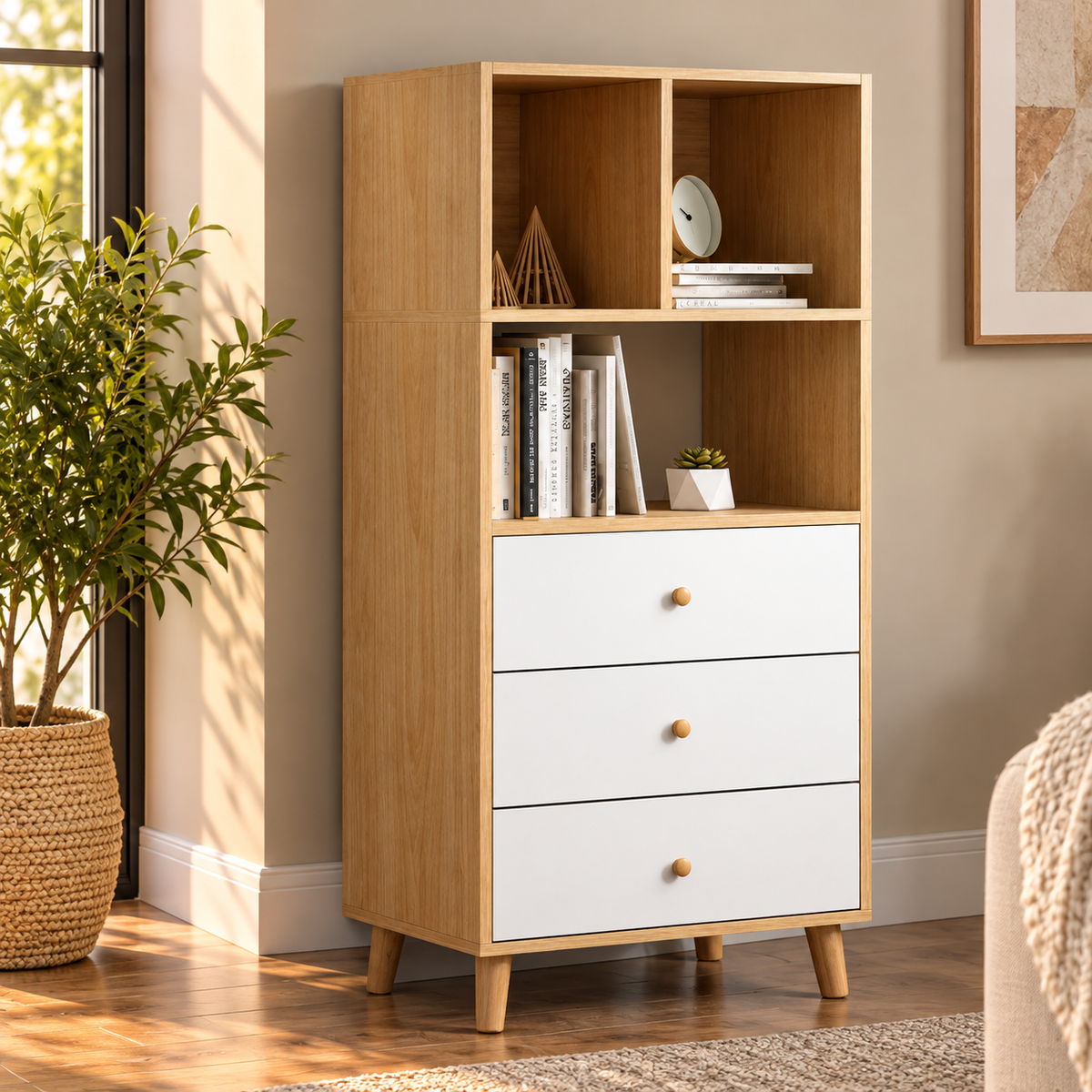 High quality MDF wood bookcase - OSM-434