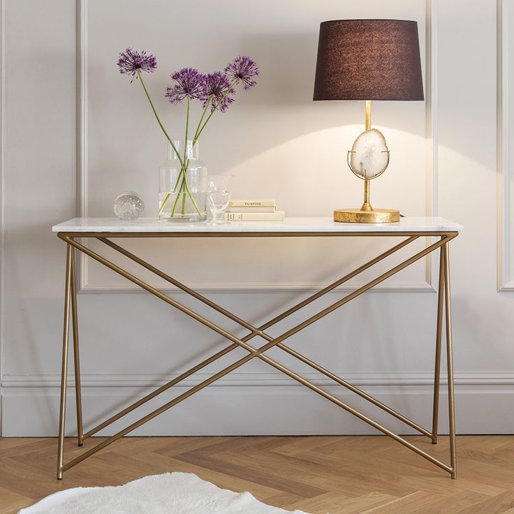 Luxury Modern Console Iron and Turkish Marble – Elegant and Contemporary Design