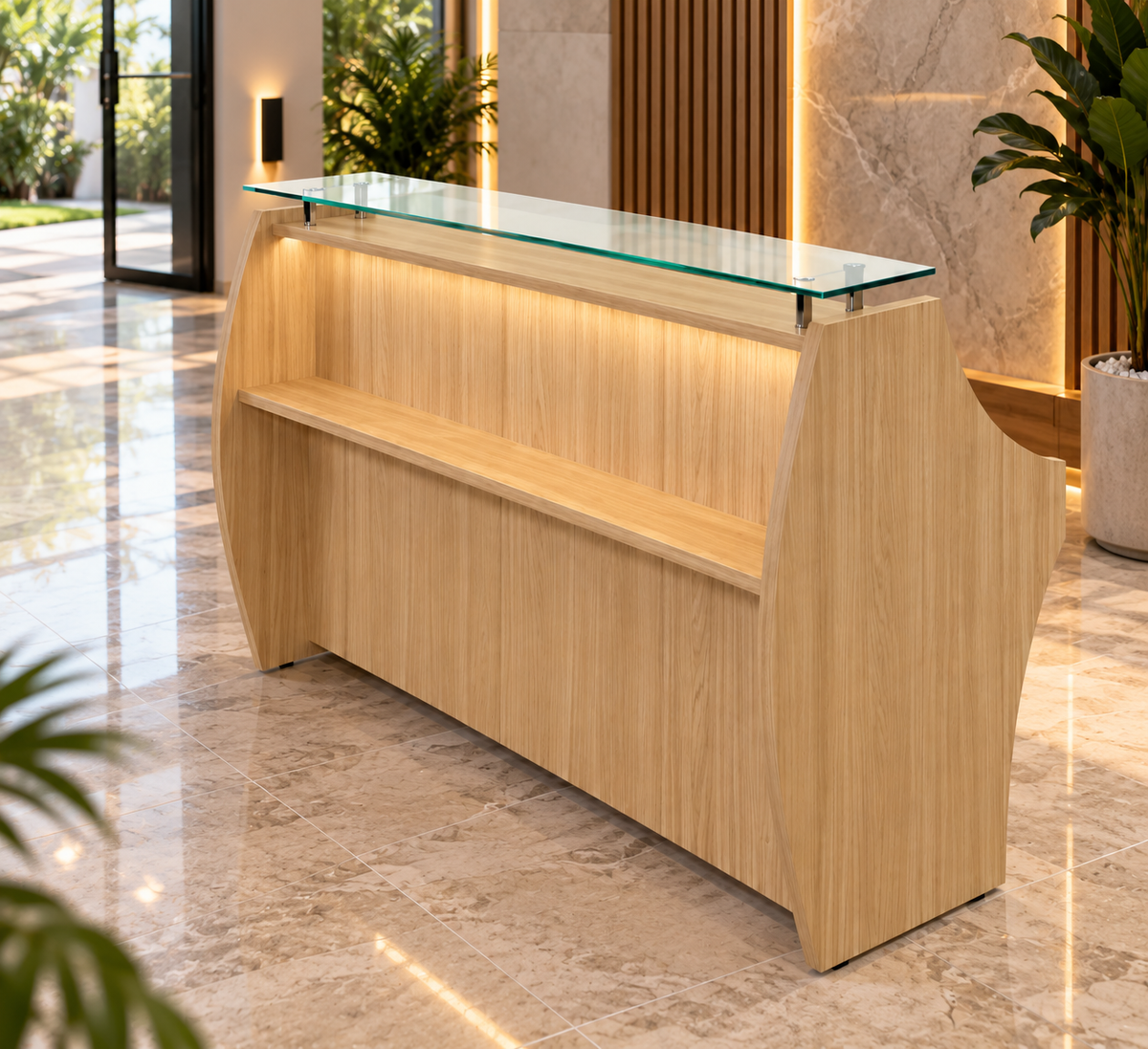 مكتب استقبال - Reception Counter - خشب MDF اسباني - CEM-101