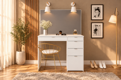 تسريحة غرفة نوم من خشب MDF عالي الجودة – تصميم عصري أنيق