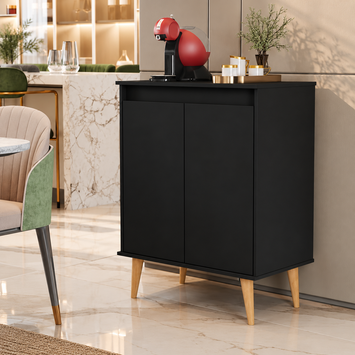 كوفي كورنر MDF عملي وأنيق – WAF-182