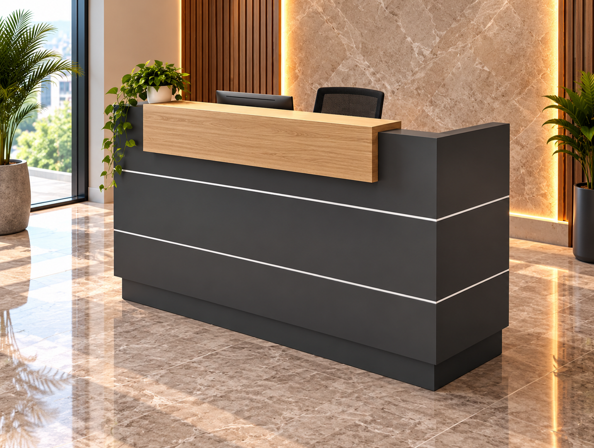 Reception desk - Reception Counter - Spanish MDF wood - CEM-089