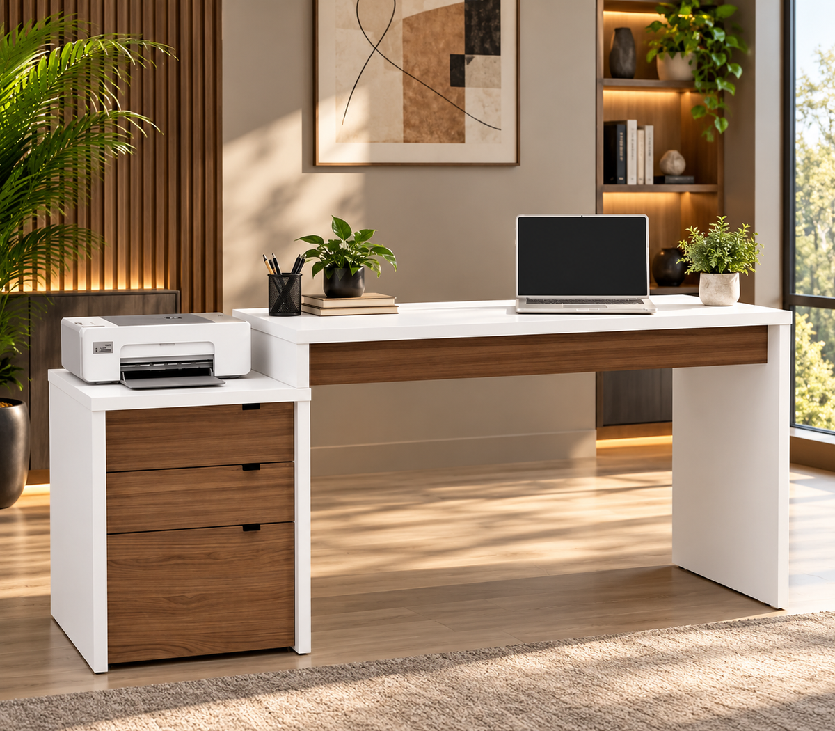 Spanish MDF wooden employee desk - CEM-167